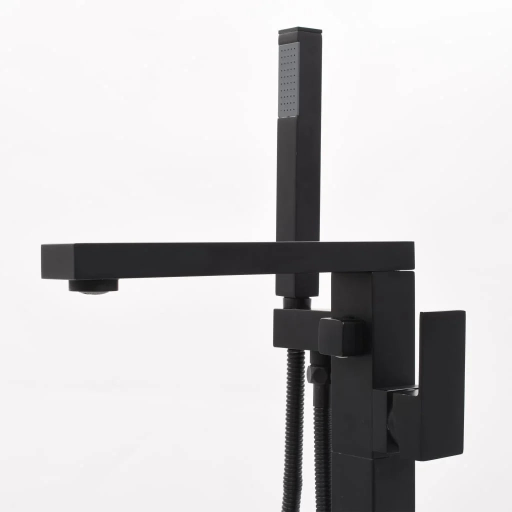 Rubinetto per vasca da bagno indipendente in acciaio inox 90 cm nero 02_0003480
