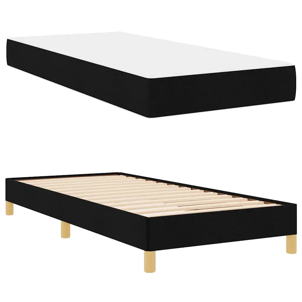 vidaXL Letto a molle Nero e Marrone 100 x 200 cm