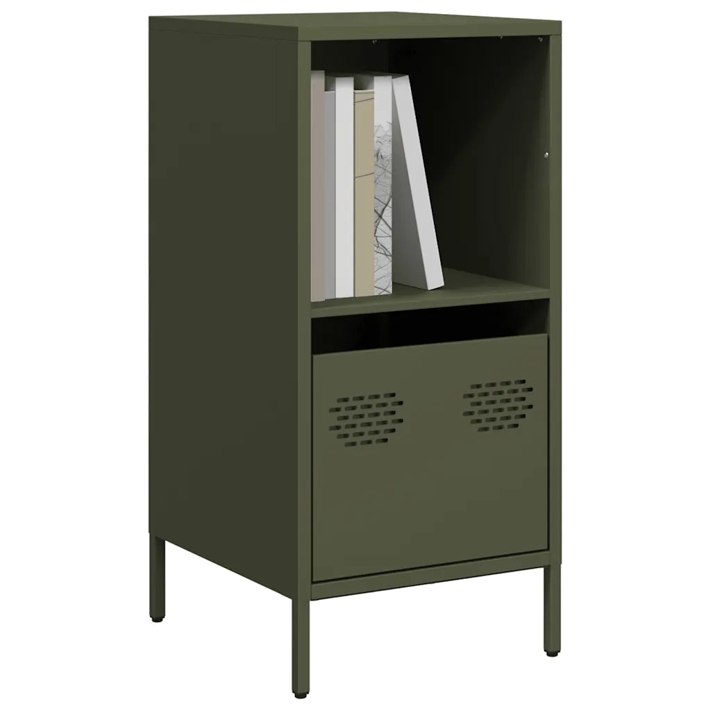 Credenza Verde Oliva 35x39x73,5 cm in Acciaio Laminato a Freddo 851356