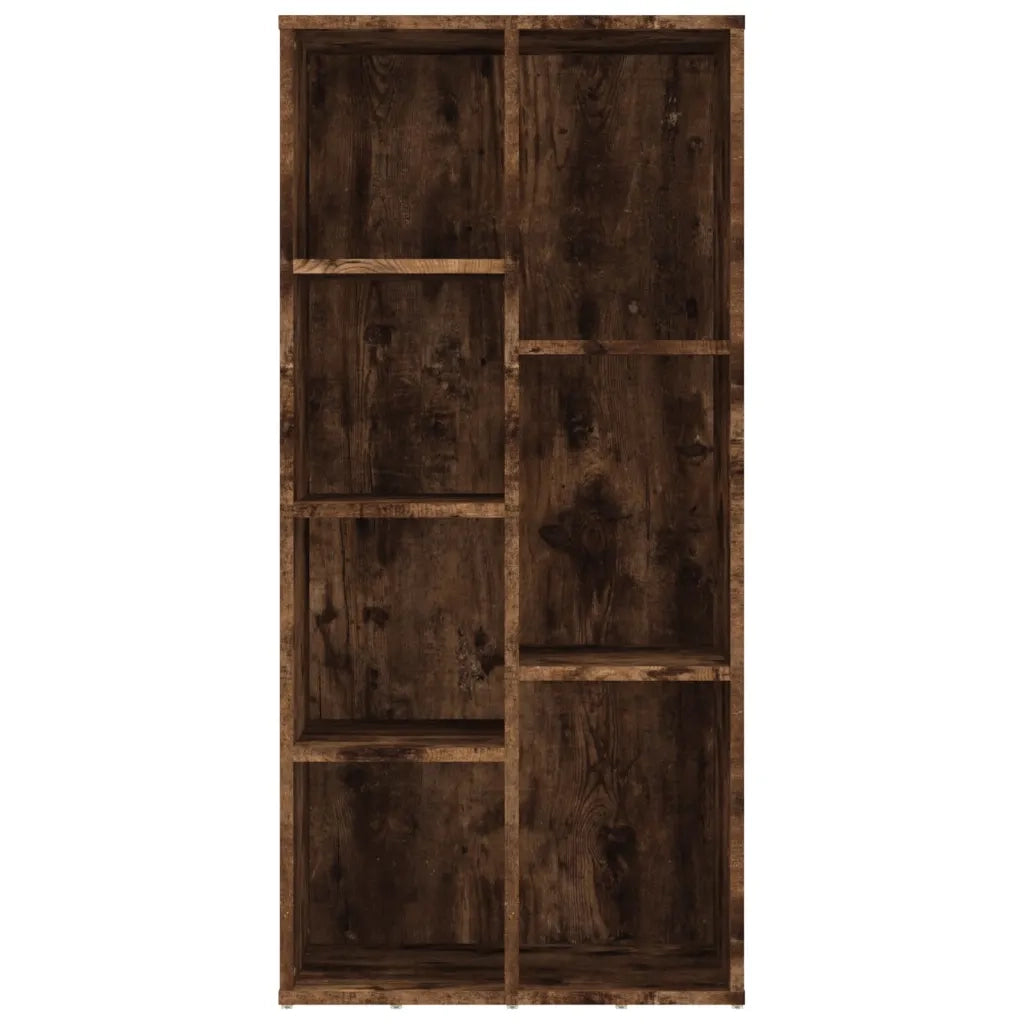 Libreria-Scaffale per Libri-Mobile di Stoccaggio Rovere Fumo 50x25x106 cm