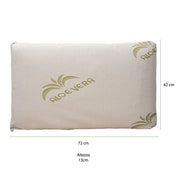 HYDRA VIVA COPPIA CUSCINI GUANCIALE MEMORY ALOE VERA SFODERABILE 100% NATURALE 72 X 42 X H13