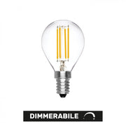 Alca power c45 6w 220v 500lm 2700k e14 lampada mini sfera a filamento dimmerabile a led