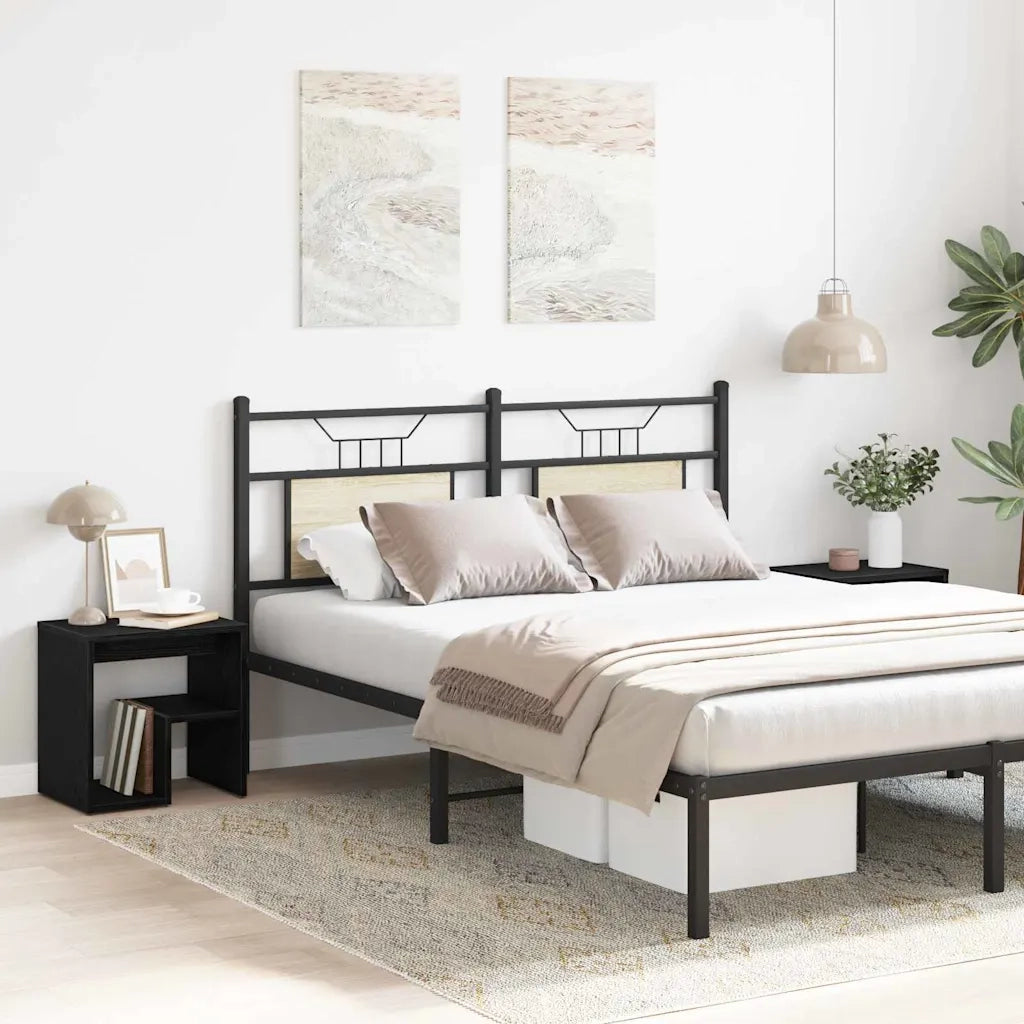 Set di 2 Comodini | Armadio da Notte | Mobiletto da notte Rovere Nero 40 x 30 x 40 cm