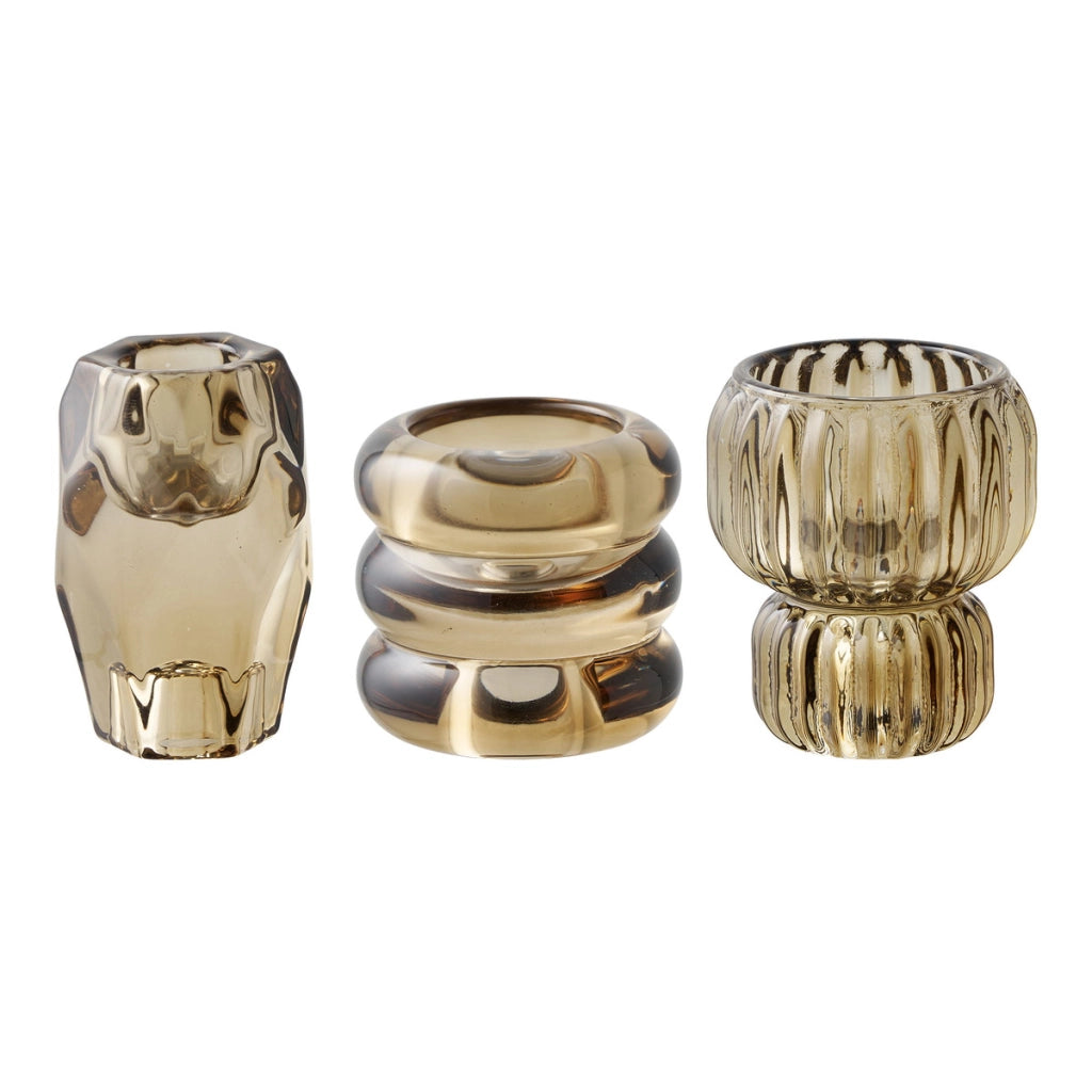 Portacandela Candle, Marrone, Vetro, 7x7x6,5 cm