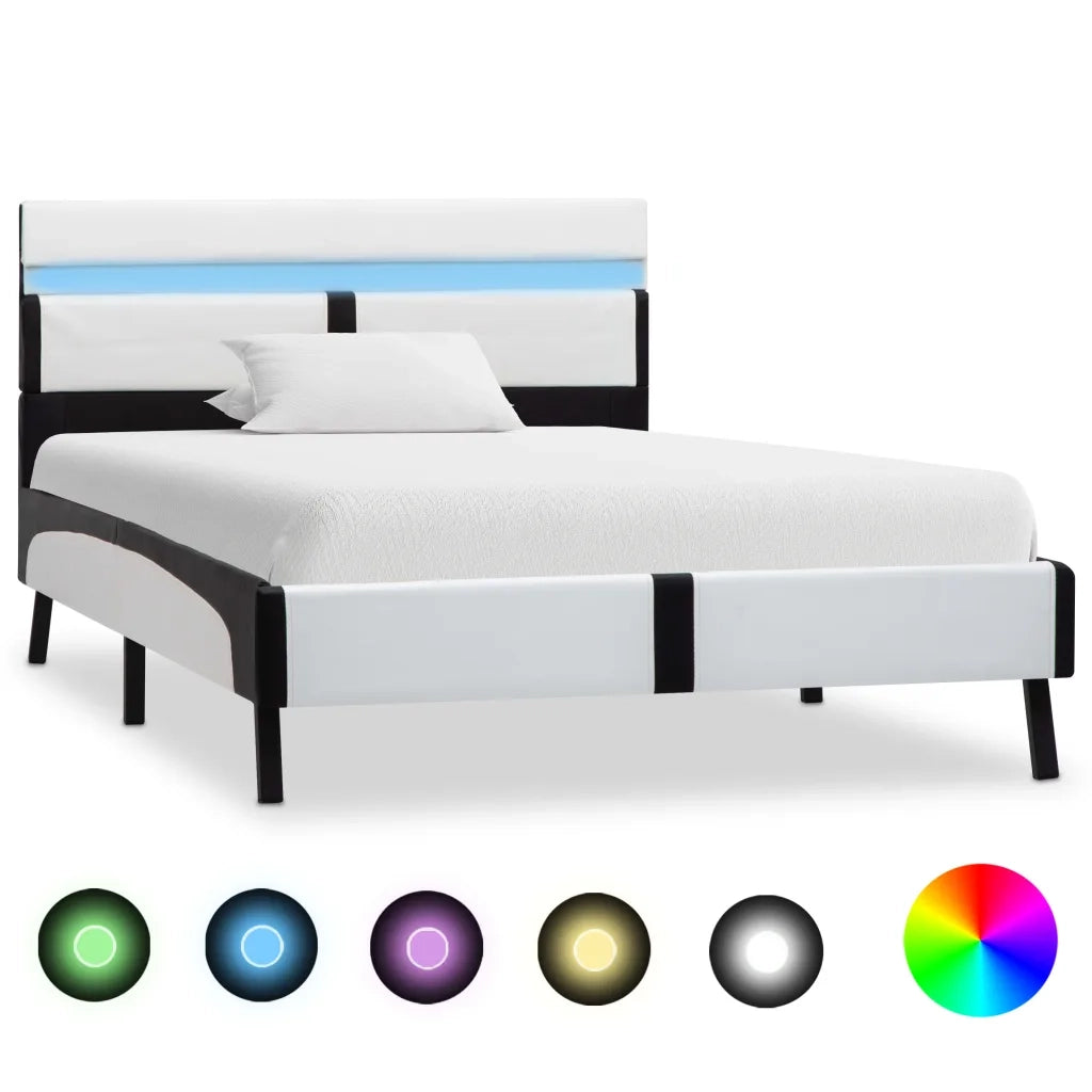 Giroletto con LED Bianco e Nero in Similpelle 90x200 cm cod mxl 48438