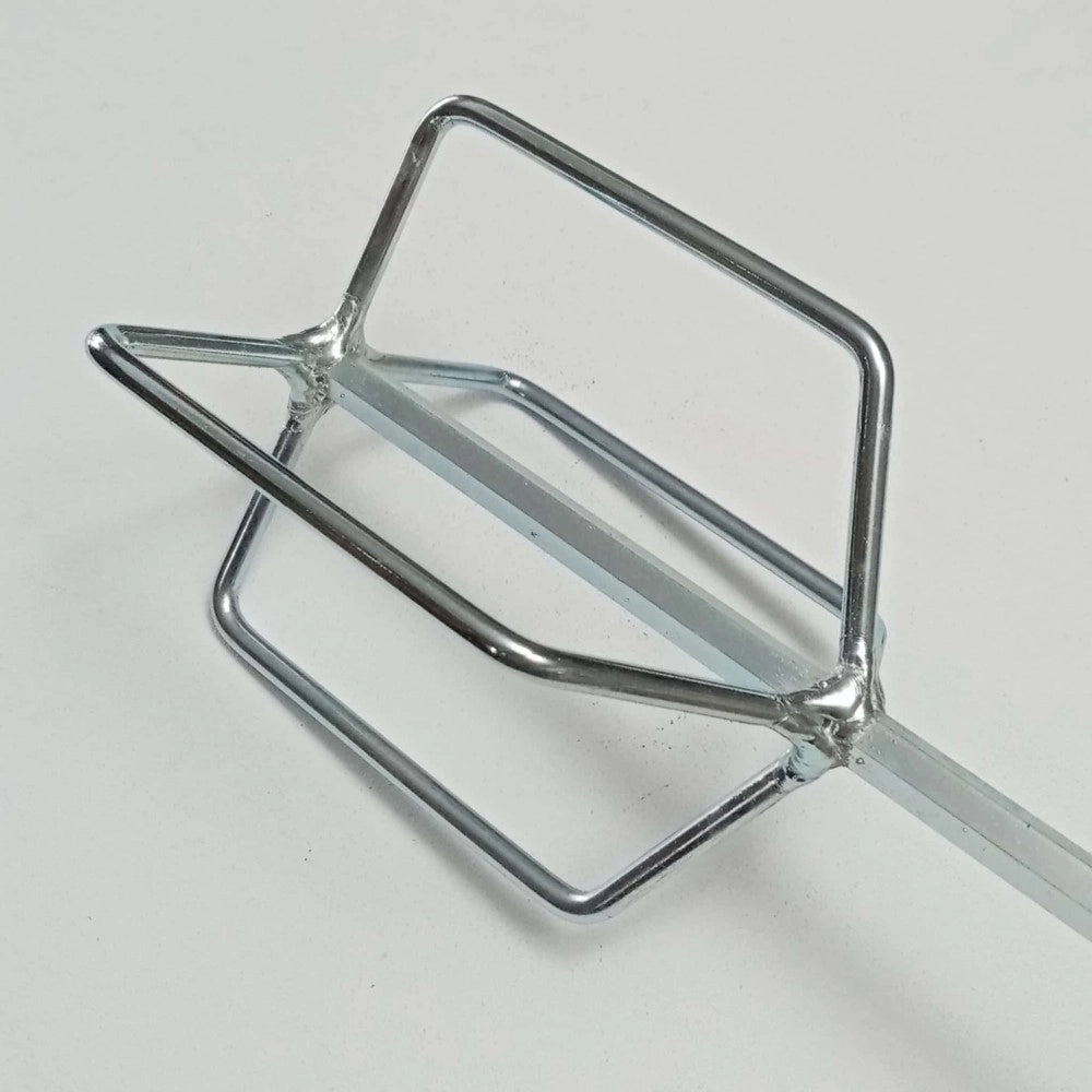 Frusta da 130x140mm a 4 settori in acciaio zincato attacco esagonale per mescolatore