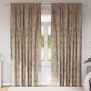 Set di 2 Tende in Velluto con Occhielli Champagne 260x140 cm