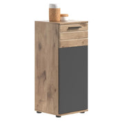 Mobile contenitore 1 porta – Grigio antracite e rovere chiaro – SELMA