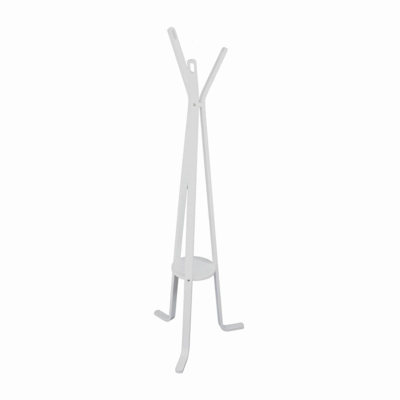 Attaccapanni a stelo legno bianco 3 braccia cm 50h170