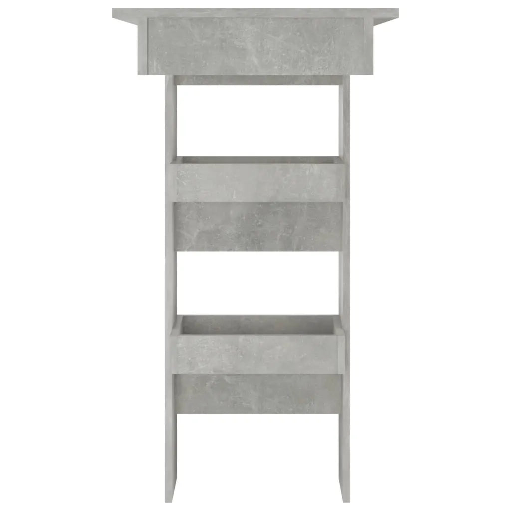 Bancone da Muro Grigio Cemento 102x45x103,5 cm Legno Compensato 811785