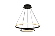 Lampadario LED nero rotondo dimmer 42W Rabalux Jasero