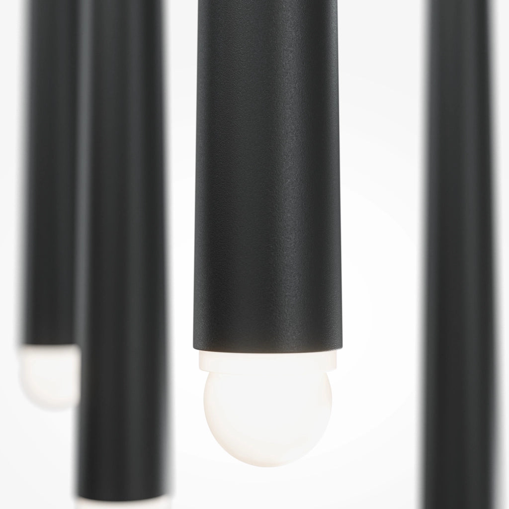 Maytoni Lampadario moderno Cascade 5 luci LED integrato nero alluminio