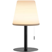 Lampada da Tavolo Ø16,5x30 cm con Luce RGB Senza Fili Ricaricabile Portatile per Interni ed Esterni Bianco e Nero