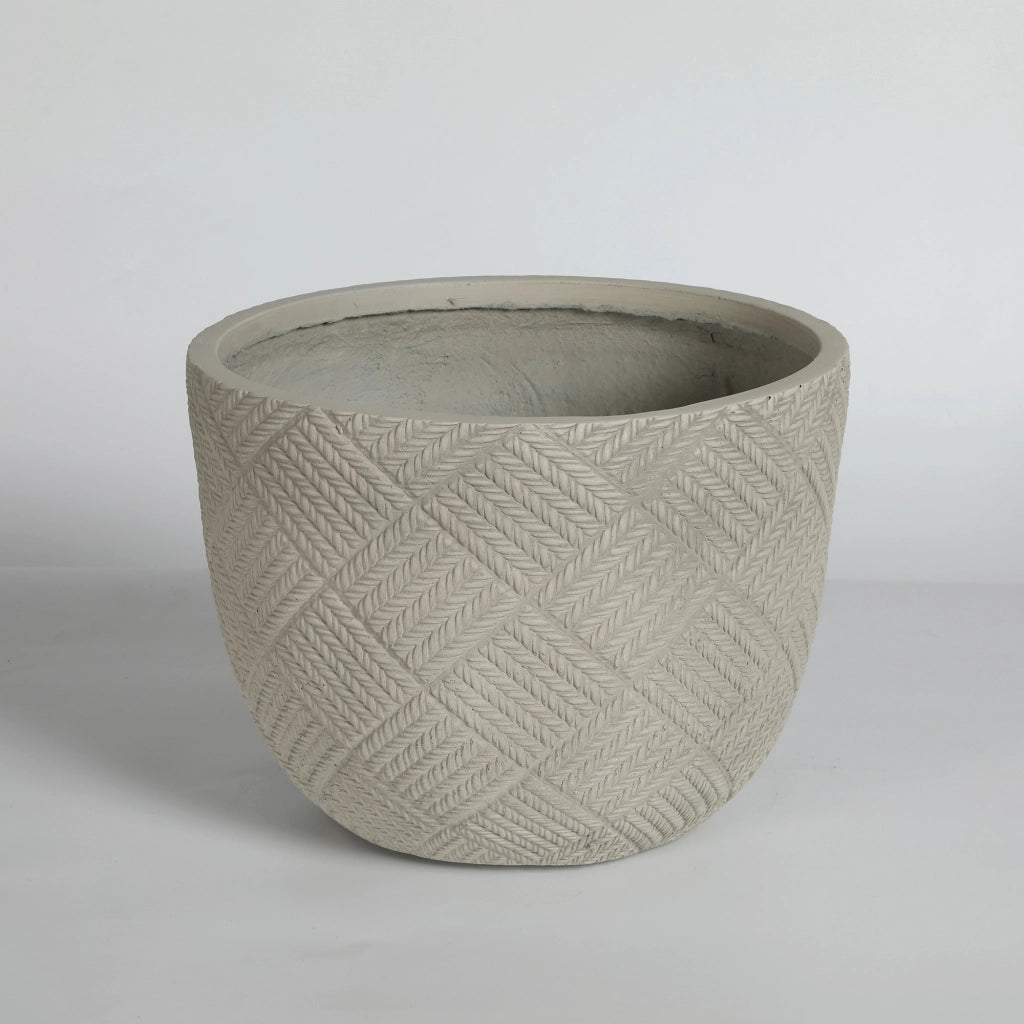 Fioriera a più livelli con fori di drenaggio dal design moderno in magnesio ossido per interni ed esterni grigio 57 × 57 × 47 cm