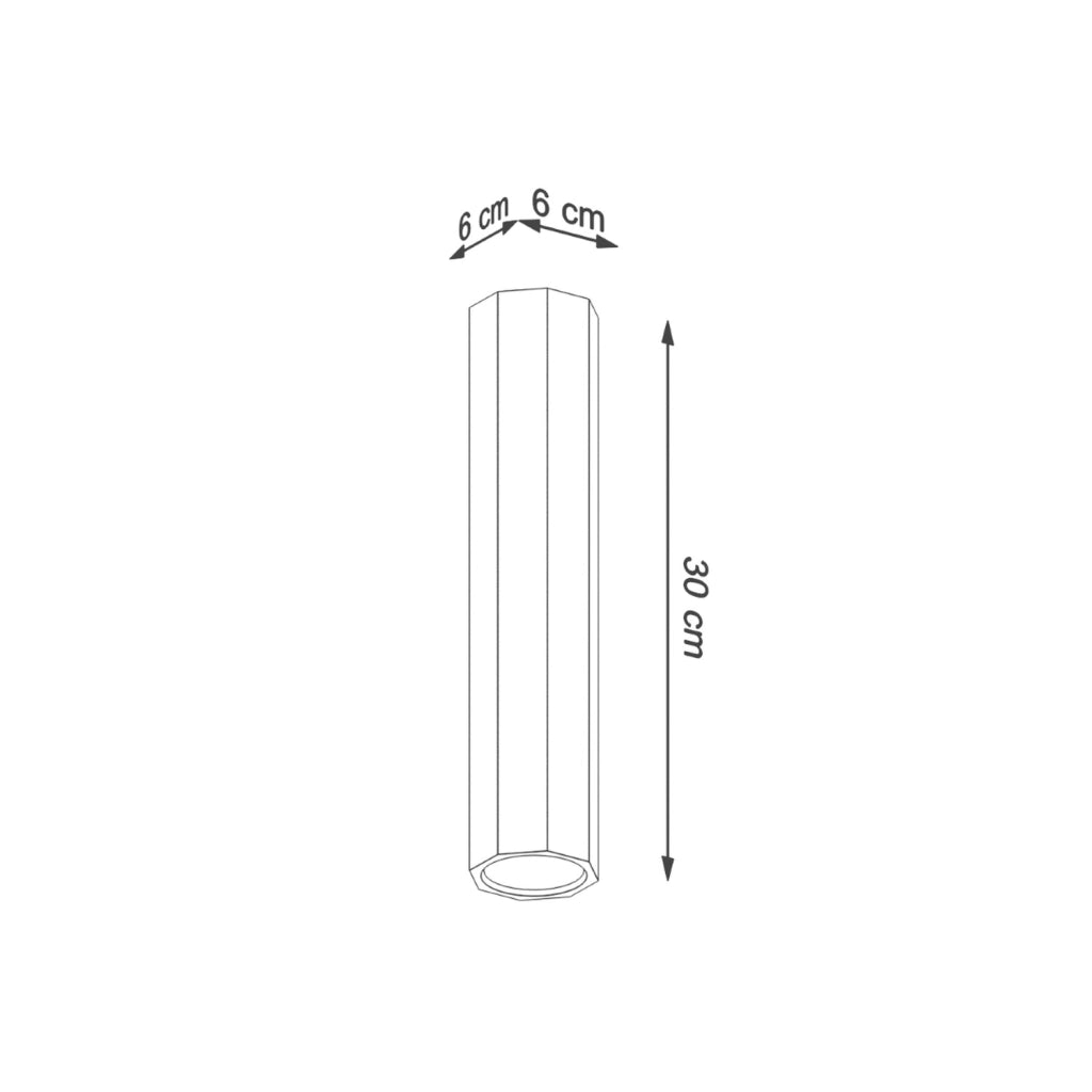 Spot da soffitto RUVANO 30cm rovere scuro GU10 Pure Lume