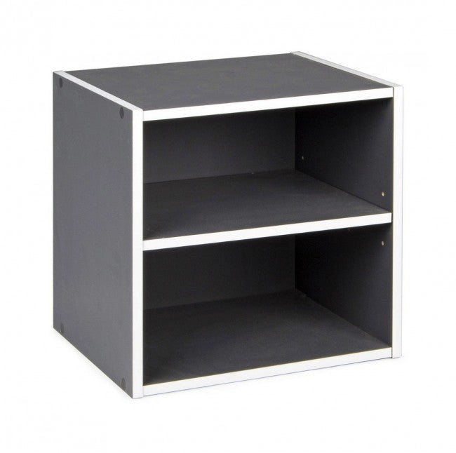 Cubo con Mensola Composite in Legno Grigio