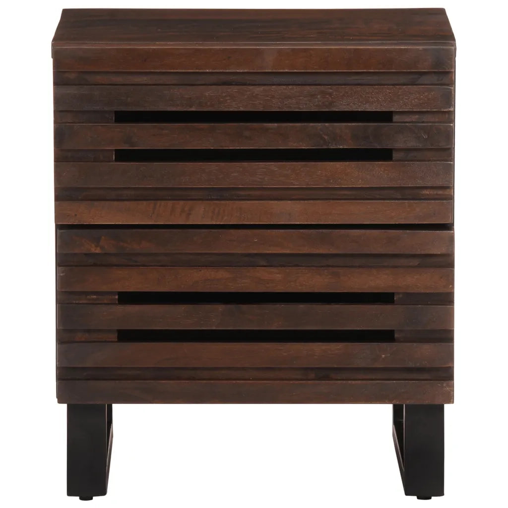 Comodini 2pz 40x34x46 cm in Legno Massello di Mango 377431