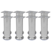 Piedini Rotondi per Divani 8 pz Cromati 180 mm
