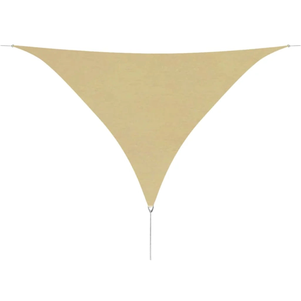 Vela ombreggiante triangolare in tessuto Oxford 5 x 5 x 5 m beige 02_0008673