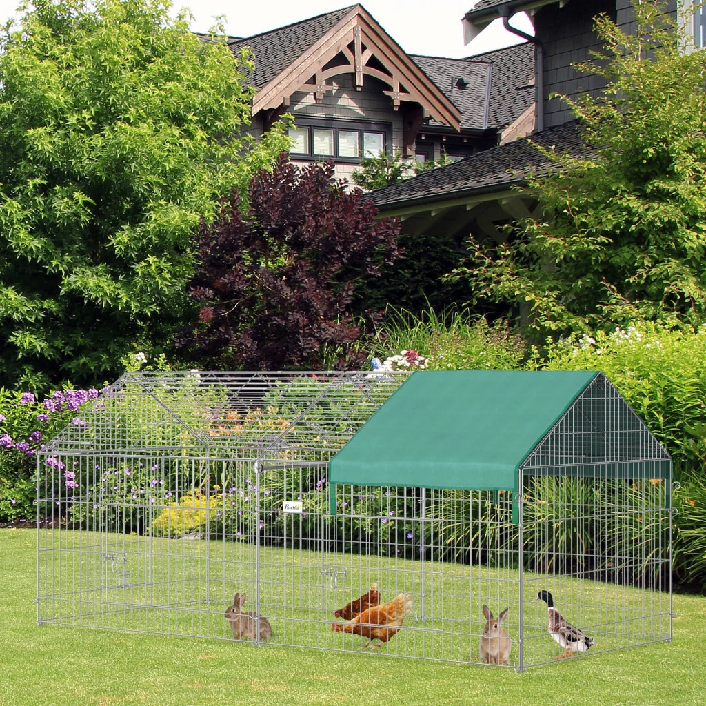 Recinzione per animali domestici ¨C zephmum ¨C grigio e verde 220x103x103 cm