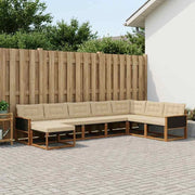 Set di divani da esterno 8 pz Naturale e Beige 3381609