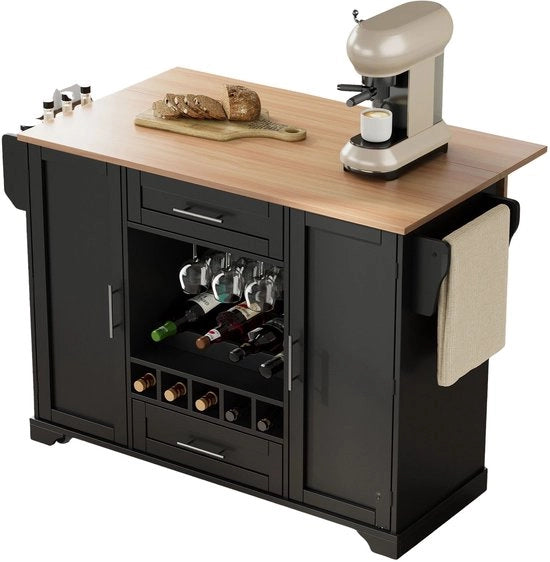 Carrello a Rotelle in Oro - 3 Cassetti - Caffettiera e Bar - Carrello con Ruote - Servizio a Caffè - Carrello da Caffè con Ruote