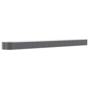 Fioriere | Cassetta per fiori | Letto da Giardino in Acciaio Zincato 620x80x36 cm Antracite