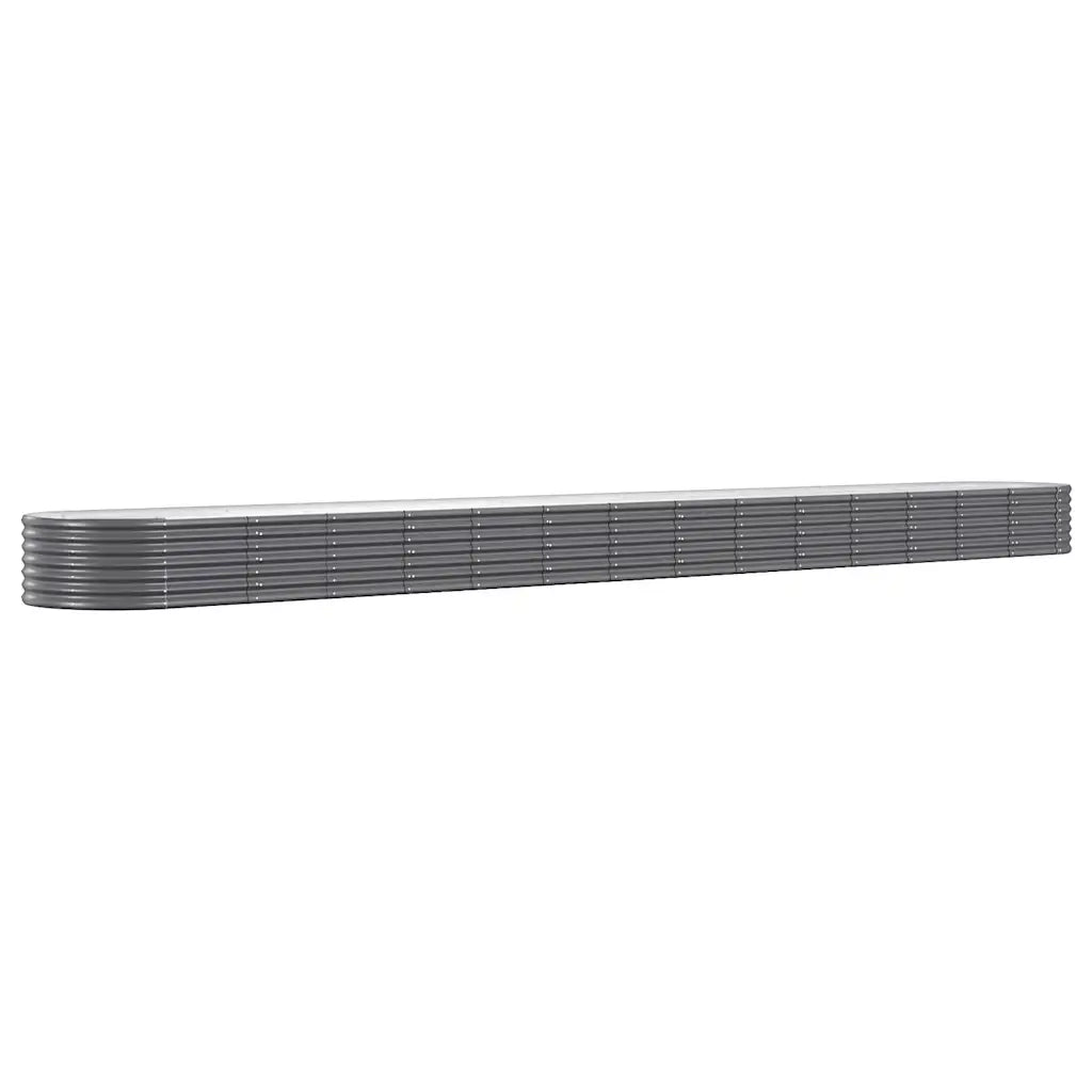 Fioriere | Cassetta per fiori | Letto da Giardino in Acciaio Zincato 620x80x36 cm Antracite