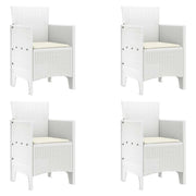 Sedia da Giardino 4 pz | Sedie da Esterno Bianco 53 x 49 x 85 cm Polipropilene