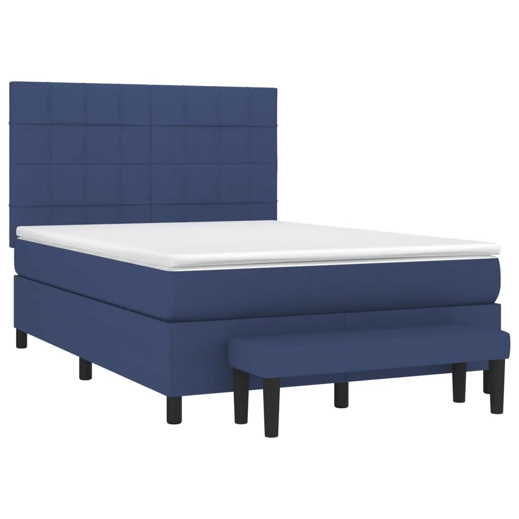 Giroletto a Molle con Materasso Blu 140x200 cm in Tessuto 3136603