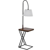 Lampada da Terra Moderna con Caricatore Wireless e Testa Flessibile per Soggiorno, Camera da Letto e Ufficio, 36x36x165 cm