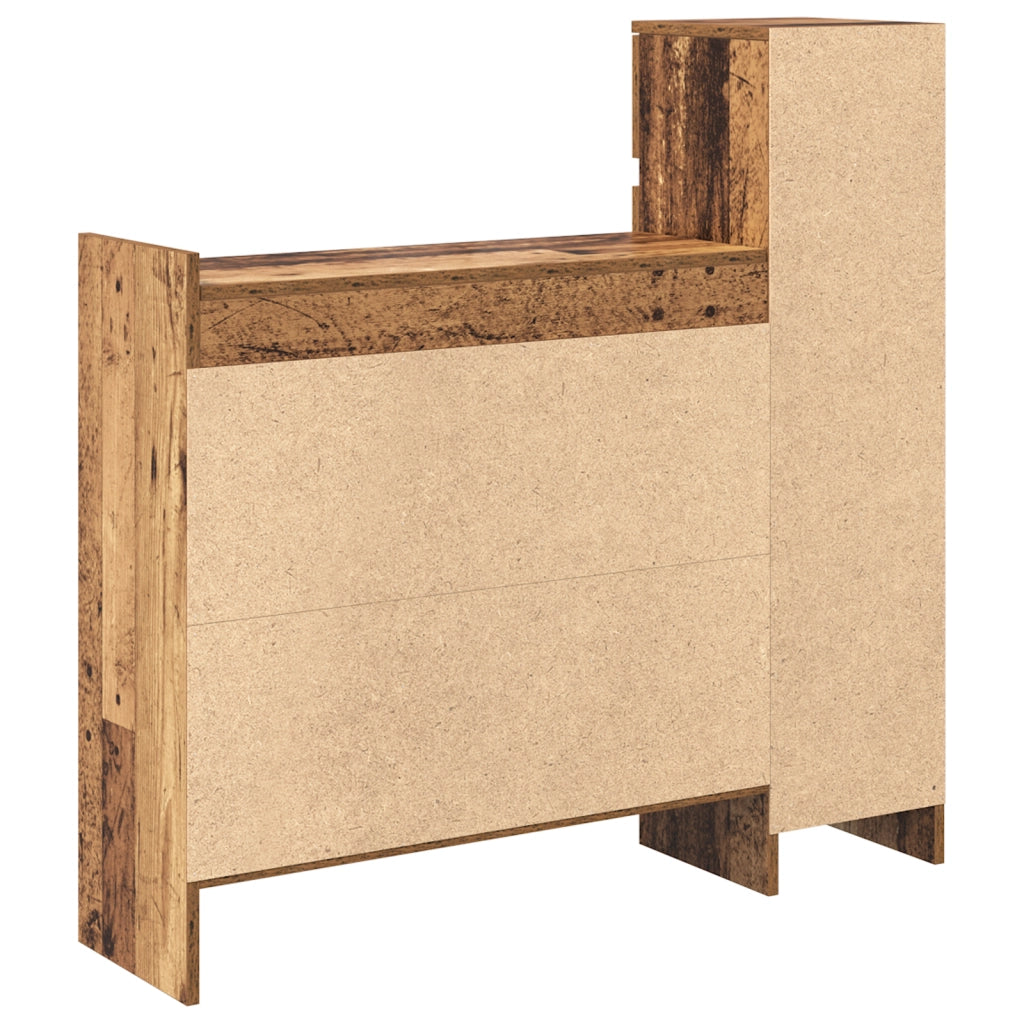 Armadio per scarpe Legno Vecchio 100.5x28x100 cm Legno Solido