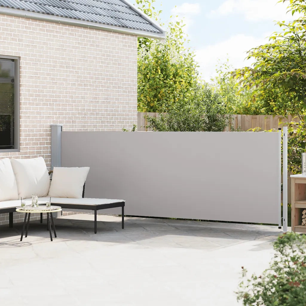 Tenda Laterale Retrattile per Patio 140x600 cm Grigio 313373