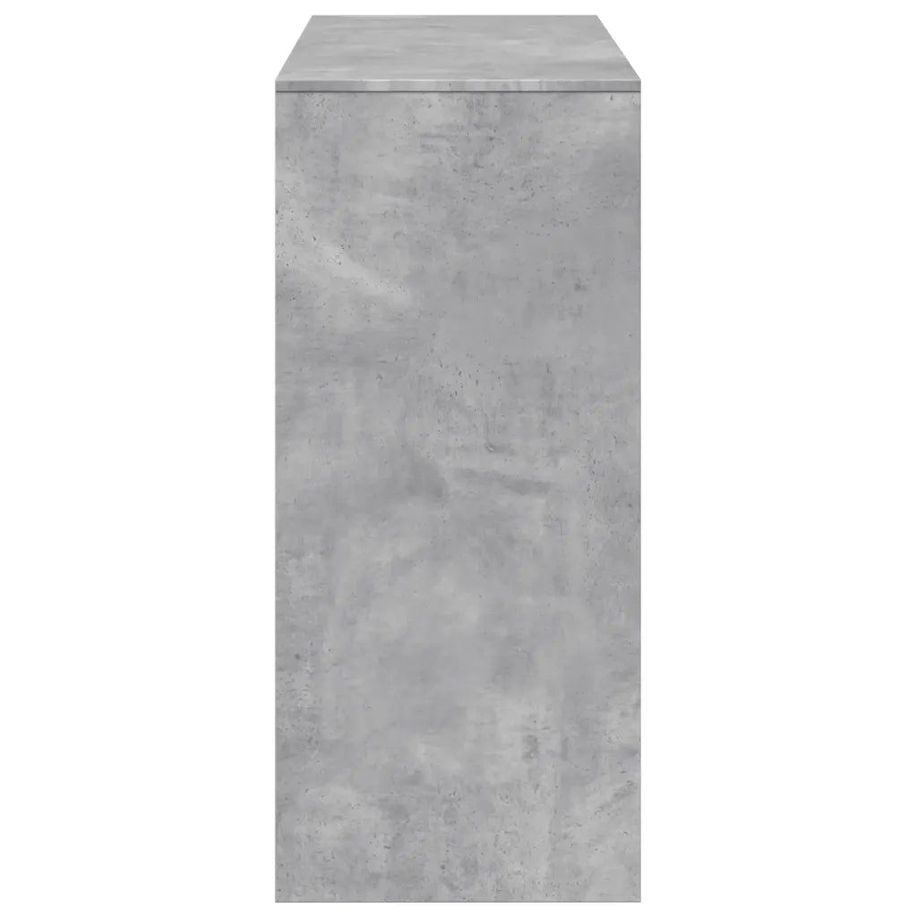 vidaXL Tavolo Bar Ripiano Grigio Cemento 124x46x103,5 cm Multistrato