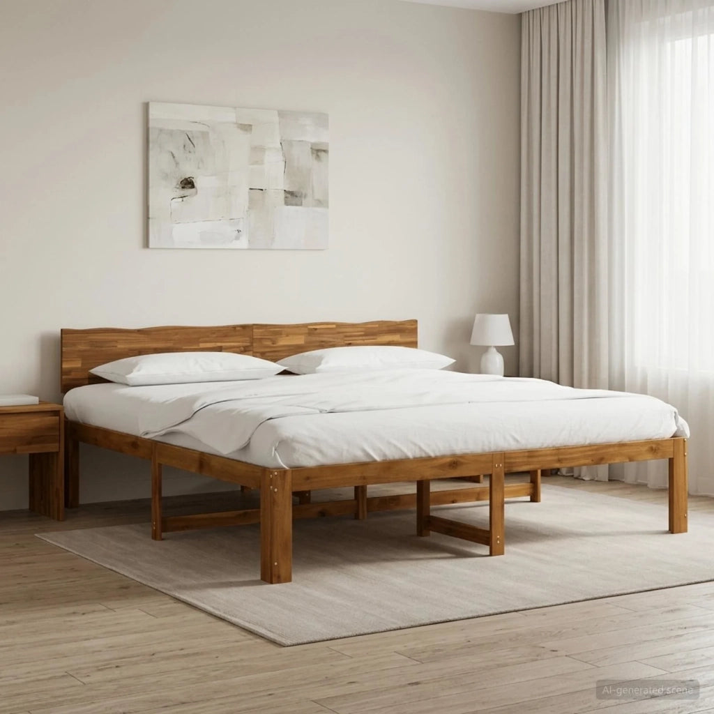 Letto matrimoniale con testiera ROSTOCK Naturale 180 x 200 cm 3405468