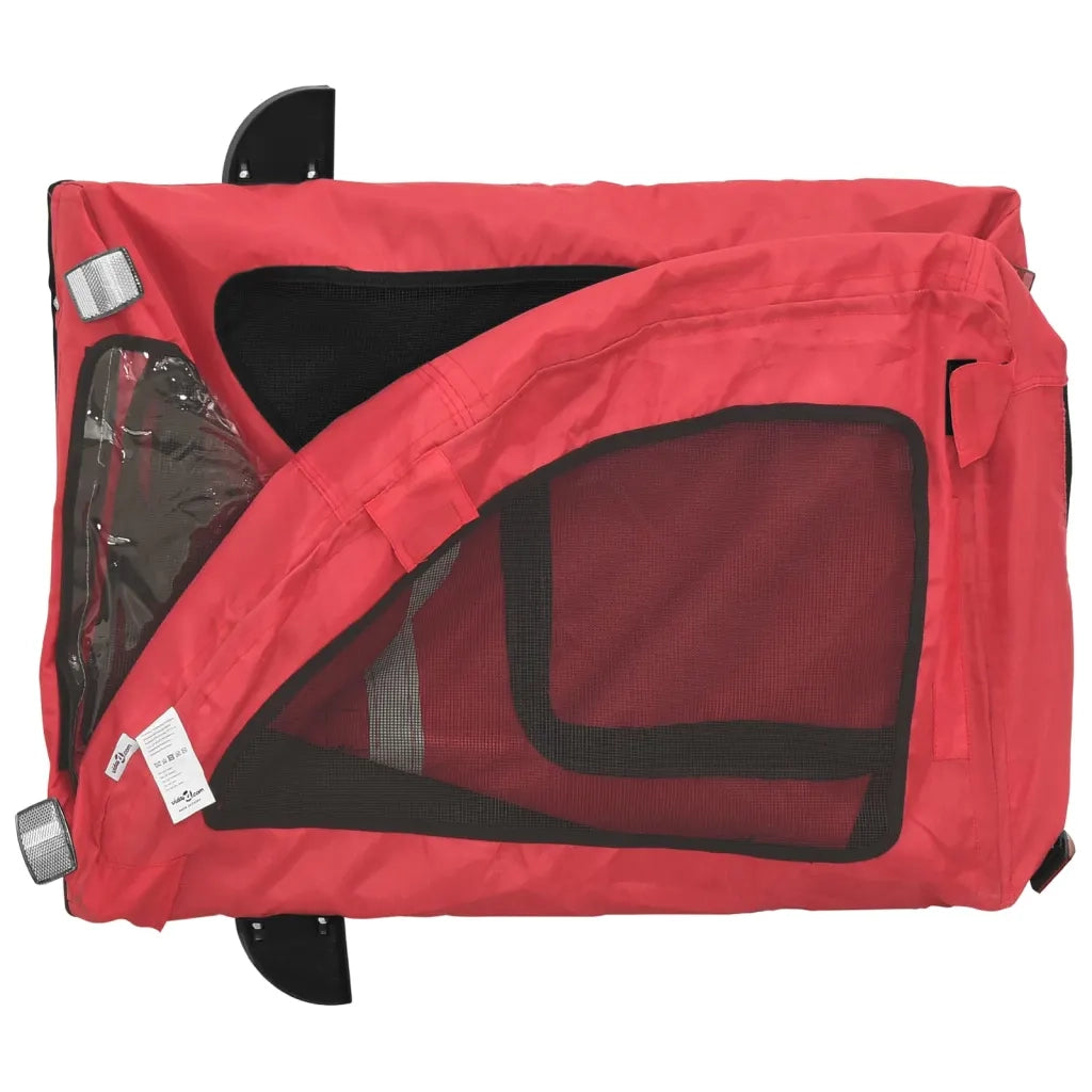 Rimorchio da Bici per Animali Rosso Oxford e Ferro CFW4455820