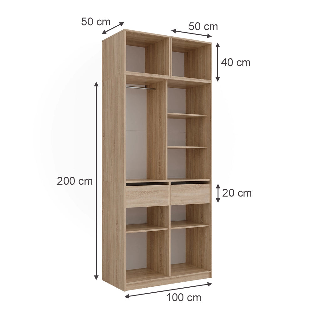 Armadio Elmo Sonoma 50 x 40 cm Set di 3 Vicco