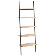 Scaffale Pendente 5 Ripiani Marrone Chiaro e Nero 64x34x185,5cm CFW2476675