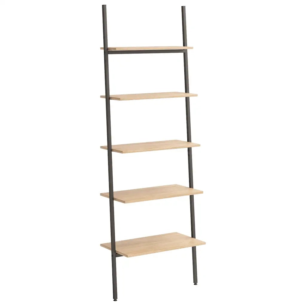 Scaffale Pendente 5 Ripiani Marrone Chiaro e Nero 64x34x185,5cm CFW2476675