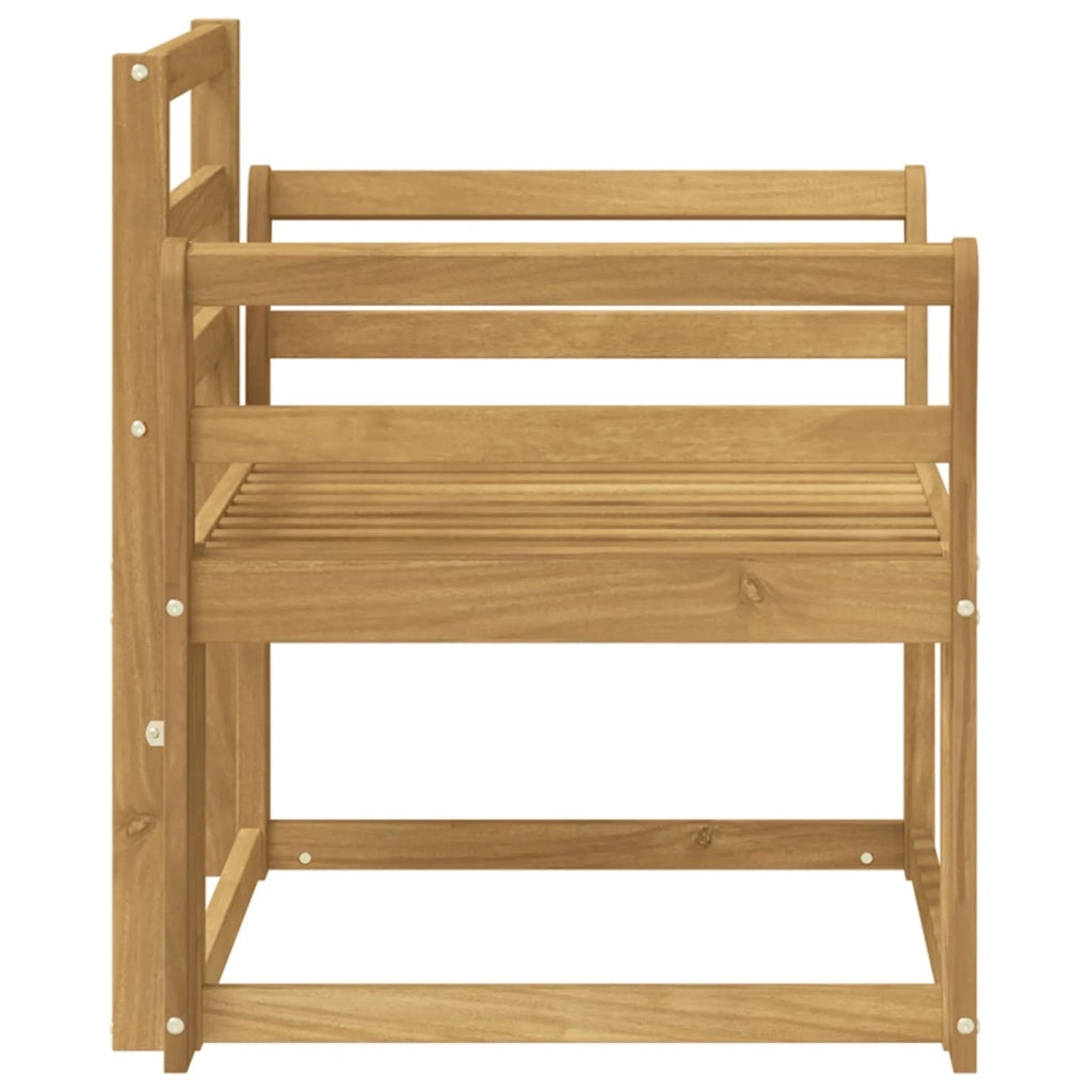 Set di divani da esterno Legno di Acacia Massello Bianco 3438973