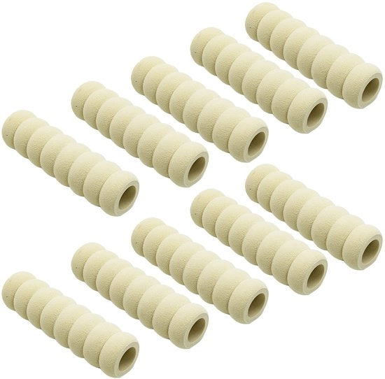 Protezione maniglioni porte, 10 pezzi protezione maniglioni porte, protezione sicurezza maniglioni porte per bambini, per maniglioni porte o finestre, protezione per parete e mobili, schiuma compatta, protezione maniglioni porte in pelle beige