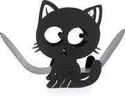 Supporto per carta igienica in metallo stile animale - contenitore di stoccaggio a muro e libero su piede in materiale nero opaco per bagno cucina toilette