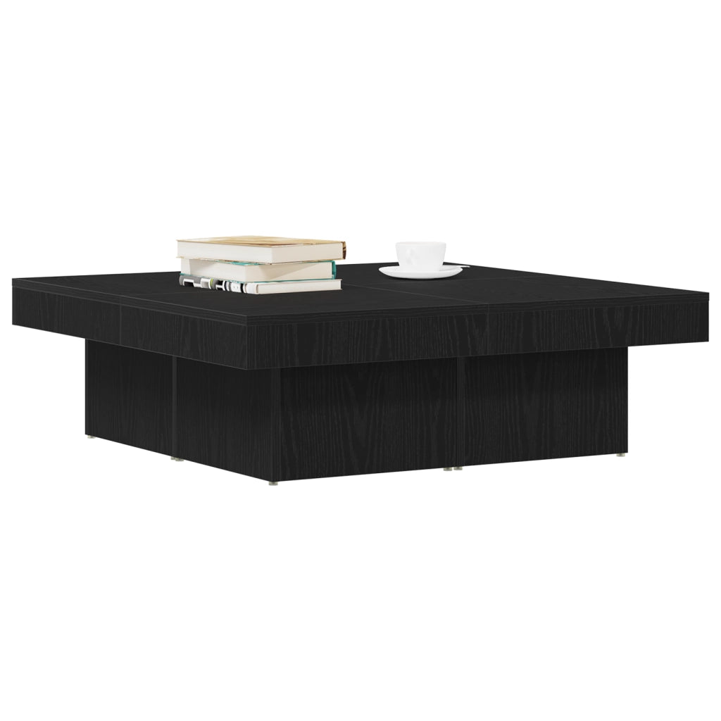 Tavolino da caffÃ¨  Nero Rovere 90x90x28 cm in legno ingegnerizzato