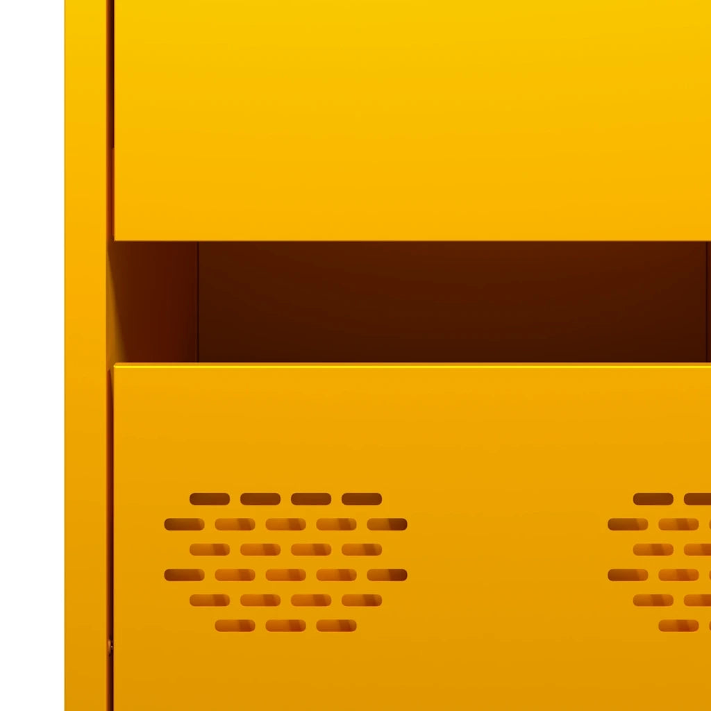 Credenza Giallo Senape 35x39x73,5 cm Acciaio Laminato a Freddo 851397