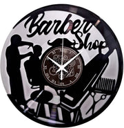 Orologio da Parete per Barbiere | Design Vintage con Orologio Non Toccabile (Nero e Argento B4)