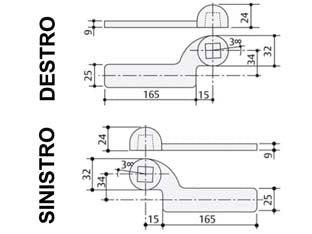 BRACCIO INFERIORE PER CHIUDIPORTA A PAVIMENTO- - sinistro AC3 (MA0003K0) - 1 pezzi ASSA ABLOY