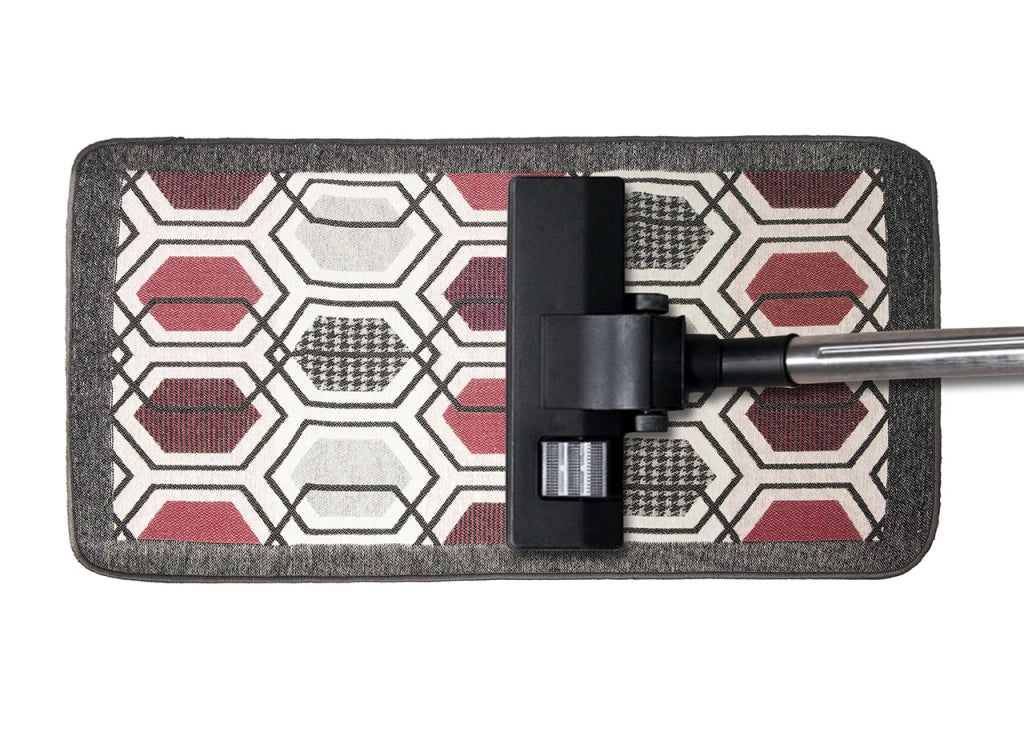 Tappeto Bagno Doccia Antiscivolo Mod. Vietri Tappetino Super Assorbente Cotone Pelo Corto - 45x60 - Rosso