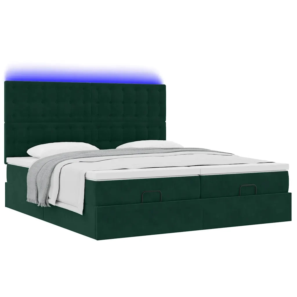 Struttura Letto Pouf con Materassi 180x200 cm Velluto 3314660