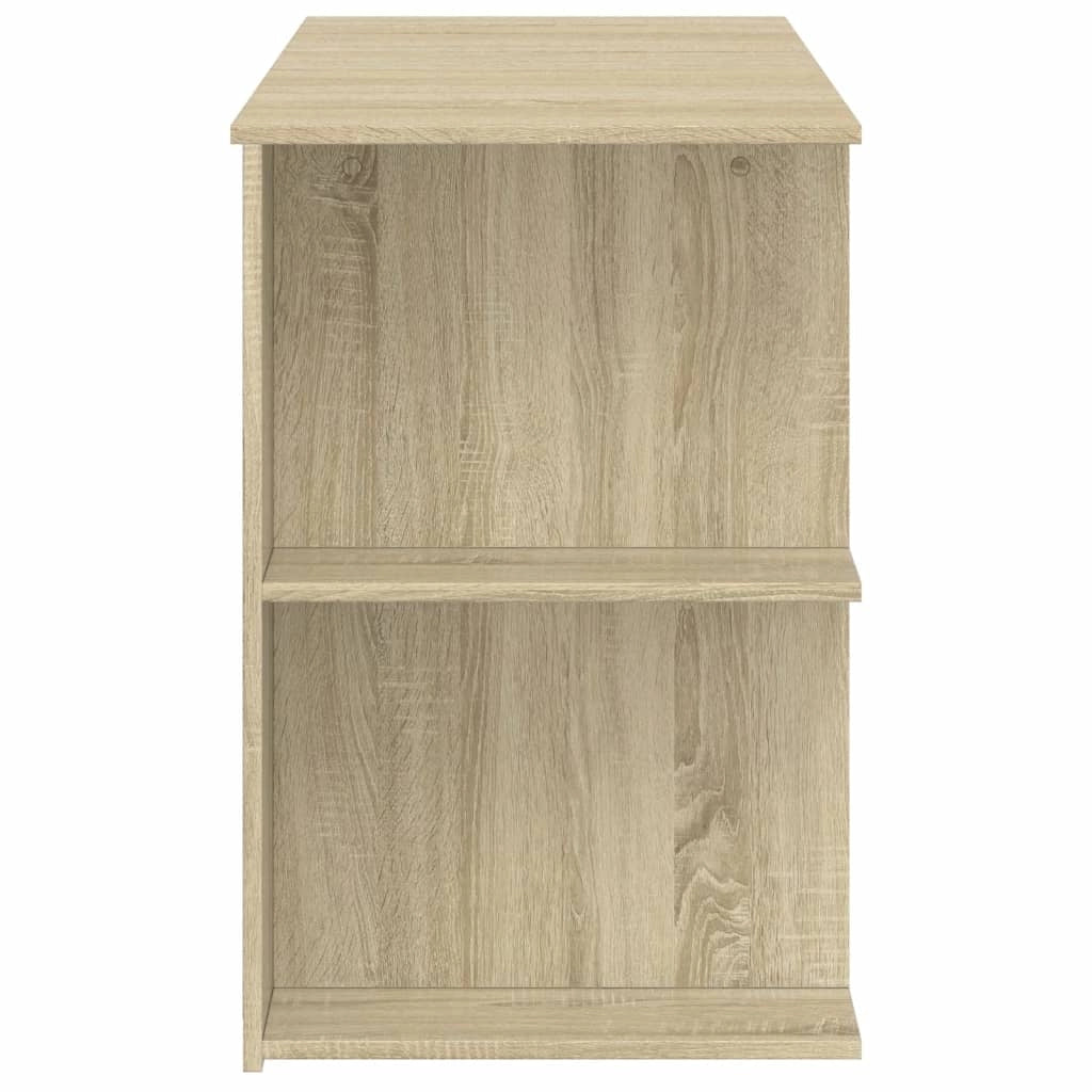 Scrivania tavolo postazione di lavoro mobile per computer studio rovere Sonoma 140 x 50 x 75 cm legno ingegnerizzato marrone 02_0023644