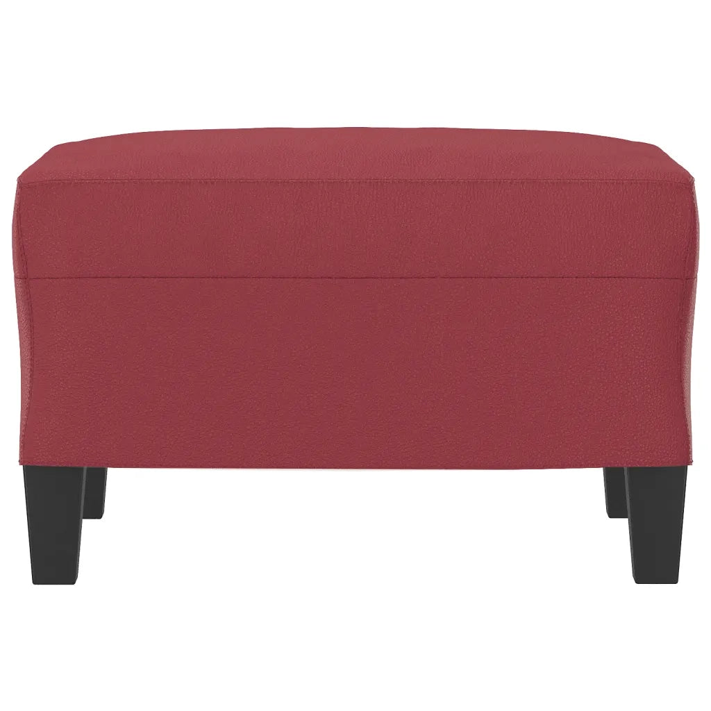 Poggiapiedi Rosso Vino 60x50x41 cm in Similpelle cod mxl 72994